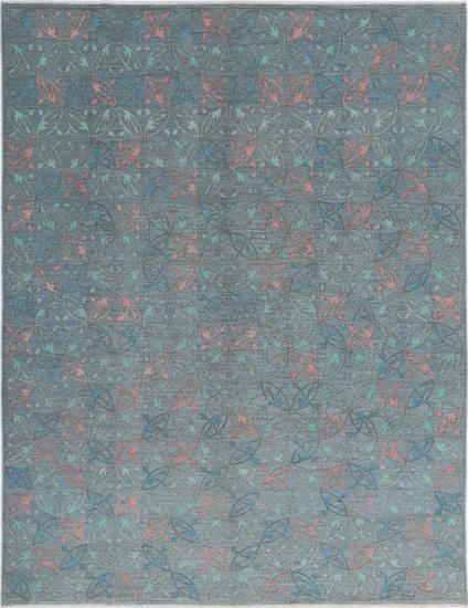 Hand Knotted Onyx Wool Rug - 6' 10" X 9' 0" 6' 10" X 9' 0" (208 X 274) / Blue / Wool