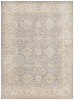 Hand Knotted Oushak Wool Rug - 8' 10" X 11' 11" 8' 10" X 11' 11" (269 X 363) / Brown / Wool