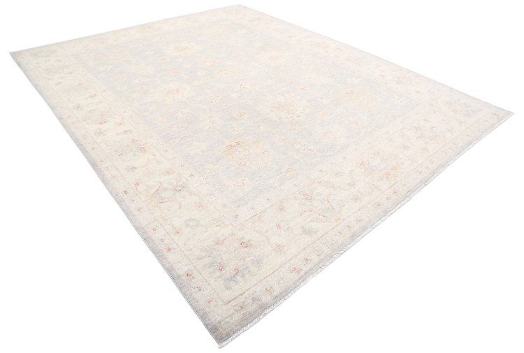 Hand Knotted Oushak Wool Rug - 9' 0" X 11' 4" 9' 0" X 11' 4" (274 X 345) / Grey / Wool