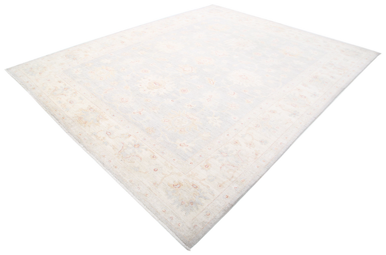 Hand Knotted Oushak Wool Rug - 9' 0" X 11' 4" 9' 0" X 11' 4" (274 X 345) / Grey / Wool