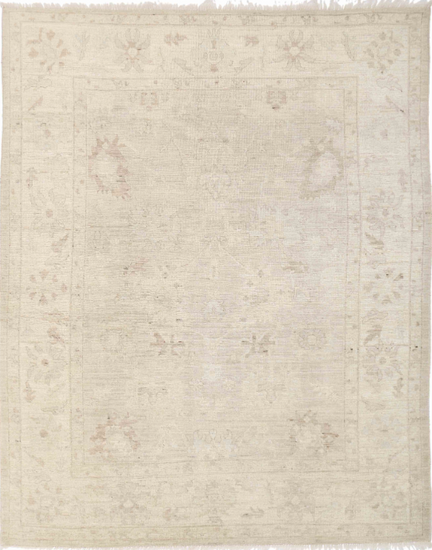 Hand Knotted Oushak Wool Rug - 7' 9" X 9' 11" 7' 9" X 9' 11" (236 X 302) / Grey / Wool