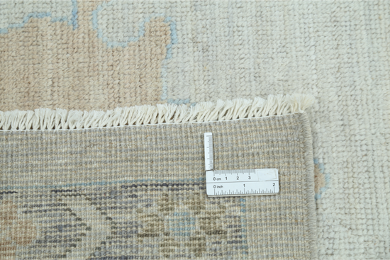 Hand Knotted Oushak Wool Rug - 9' 4" X 12' 2" 9' 4" X 12' 2" (284 X 371) / Ivory / Wool