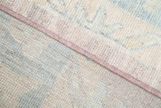 Hand Knotted Oushak Wool Rug - 9' 3" X 11' 10" 9' 3" X 11' 10" (282 X 361) / Pink / Wool