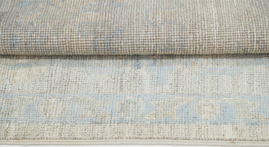 Hand Knotted Oushak Wool Rug - 6' 8" X 8' 3" 6' 8" X 8' 3" (203 X 251) / Taupe / Wool