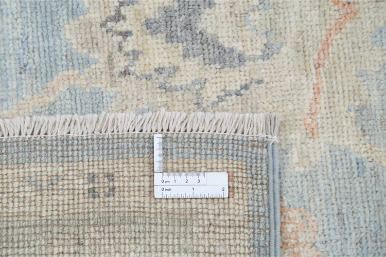 Hand Knotted Oushak Wool Rug - 5' 2" X 15' 11" 5' 2" X 15' 11" (158 X 485) / Blue / Wool