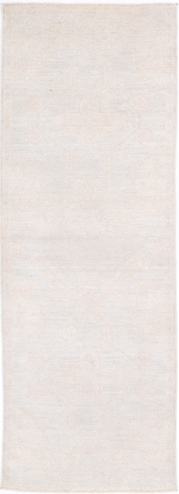 Hand Knotted Oushak Wool Rug - 2' 6" X 8' 0" 2' 6" X 8' 0" (76 X 244) / Ivory / Wool