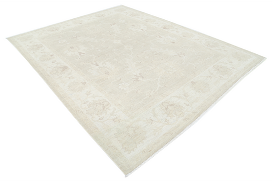 Hand Knotted Oushak Wool Rug - 8' 1" X 10' 0" 8' 1" X 10' 0" (246 X 305) / Taupe / Wool