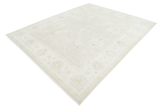 Hand Knotted Oushak Wool Rug - 8' 1" X 10' 0" 8' 1" X 10' 0" (246 X 305) / Taupe / Wool