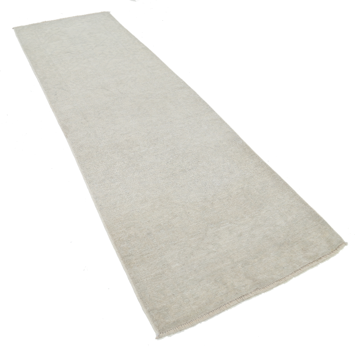 Hand Knotted Oushak Wool Rug - 3' 0" X 9' 8" 3' 0" X 9' 8" (91 X 295) / Ivory / Wool