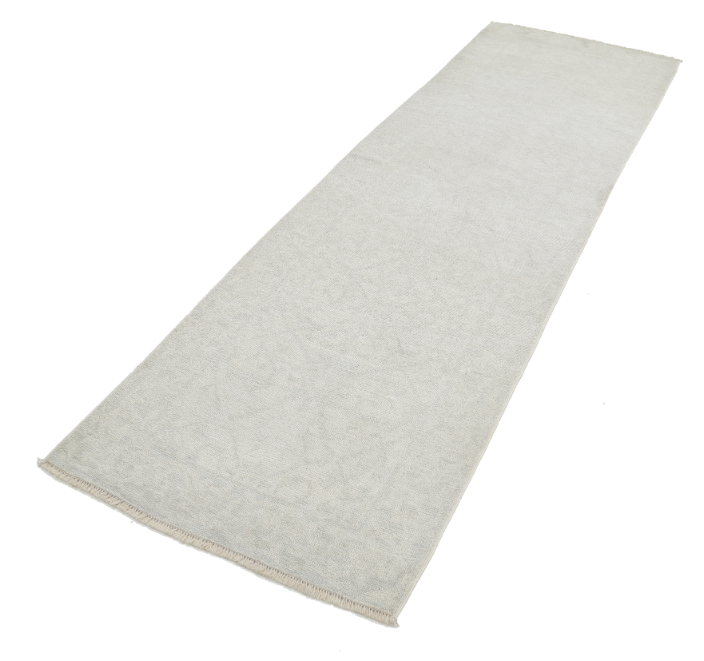 Hand Knotted Oushak Wool Rug - 3' 0" X 9' 8" 3' 0" X 9' 8" (91 X 295) / Ivory / Wool