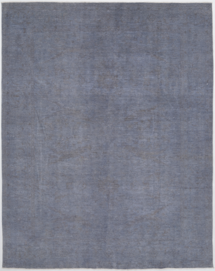 Hand Knotted Overdye Wool Rug - 8' 9" X 11' 0" 8' 9" X 11' 0" (267 X 335) / Grey / Wool