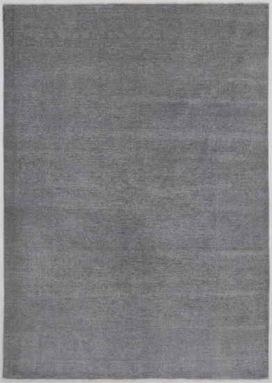 Hand Knotted Overdye Wool Rug - 6' 2" X 8' 9" 6' 2" X 8' 9" (188 X 267) / Grey / Wool