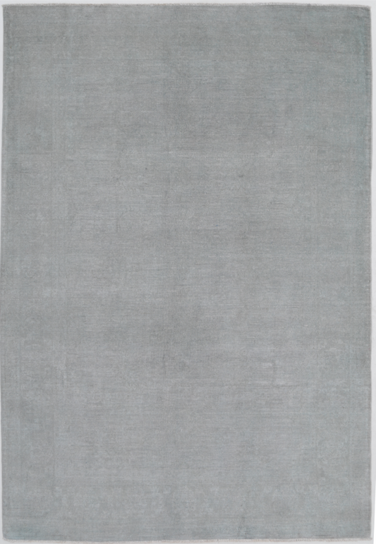 Hand Knotted Overdye Wool Rug - 6' 0" X 8' 10" 6' 0" X 8' 10" (183 X 269) / Grey / Wool