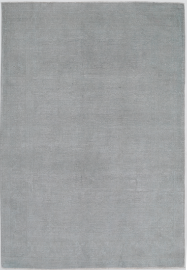 Hand Knotted Overdye Wool Rug - 6' 0" X 8' 10" 6' 0" X 8' 10" (183 X 269) / Grey / Wool