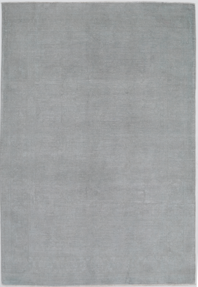 Hand Knotted Overdye Wool Rug - 6' 0" X 8' 10" 6' 0" X 8' 10" (183 X 269) / Grey / Wool