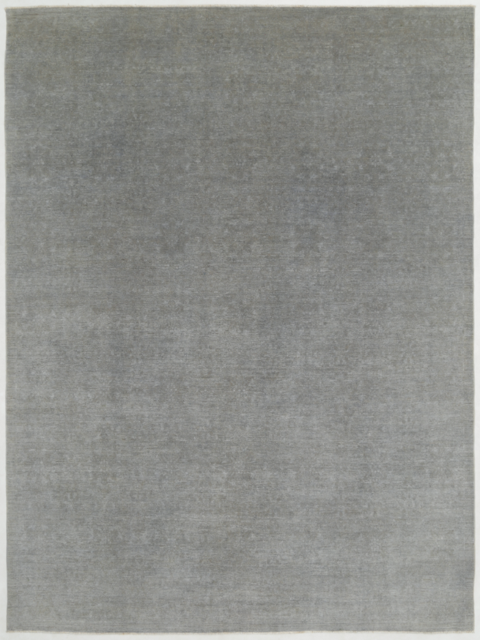 Hand Knotted Overdye Wool Rug - 8' 8" X 11' 8" 8' 8" X 11' 8" (264 X 356) / Grey / Wool