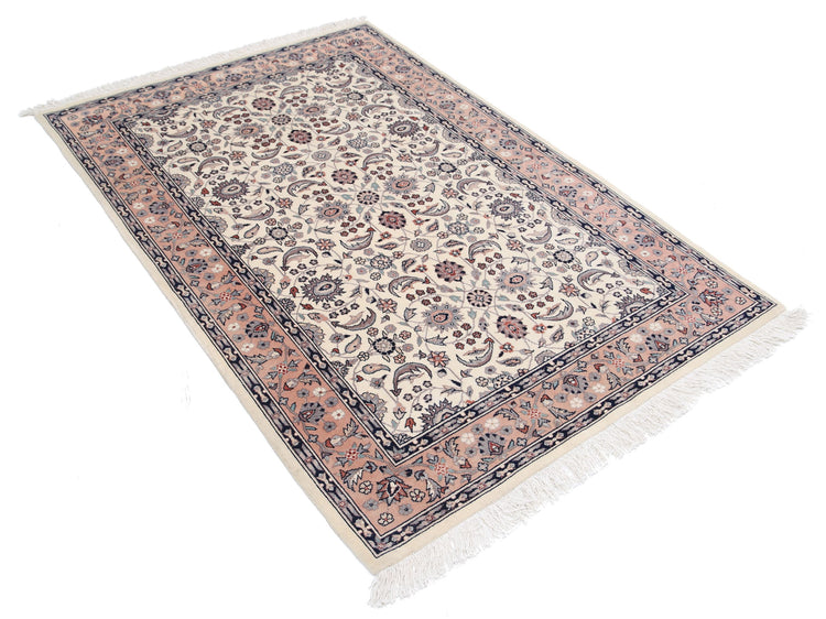 Hand Knotted Heritage Pak Persian Wool Rug - 4'2'' x 6'1''