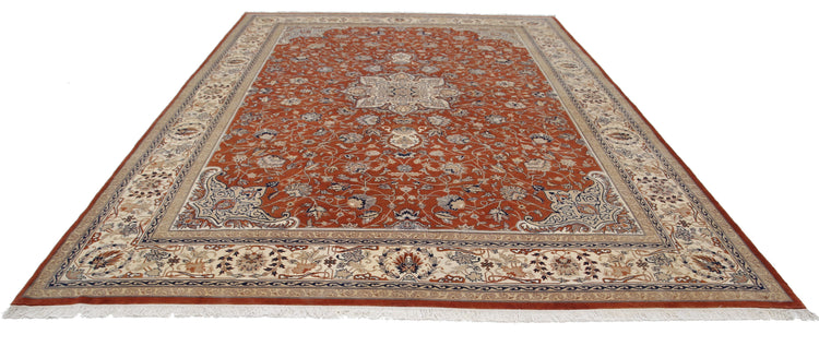 Hand Knotted Heritage Fine Persian Style Wool Rug - 10'2'' x 13'10''