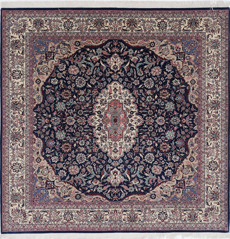 Hand Knotted Heritage Fine Persian Style Wool Rug - 7'0'' x 7'2''
