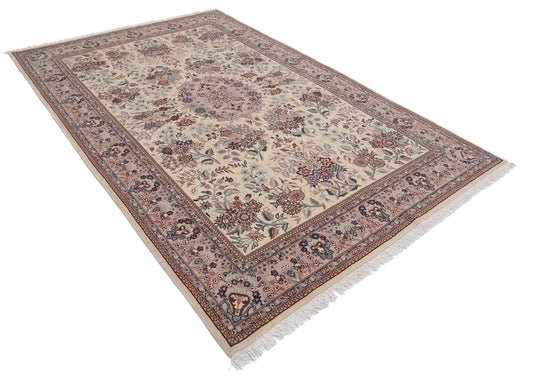 Hand Knotted Heritage Fine Persian Style Wool Rug - 6'1'' x 9'2''