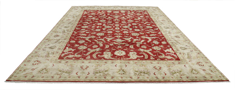 Hand Knotted Ziegler Wool Rug - 9'10'' x 13'8''