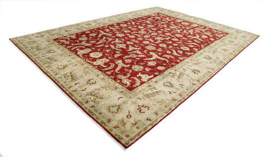 Hand Knotted Ziegler Wool Rug - 9'10'' x 13'8''