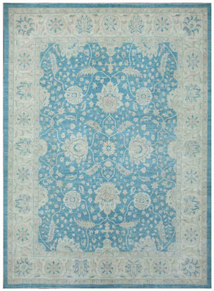 Hand Knotted Serenity Wool Rug - 7' 9" X 10' 6" 7' 9" X 10' 6" (236 X 320) / Teal / Wool