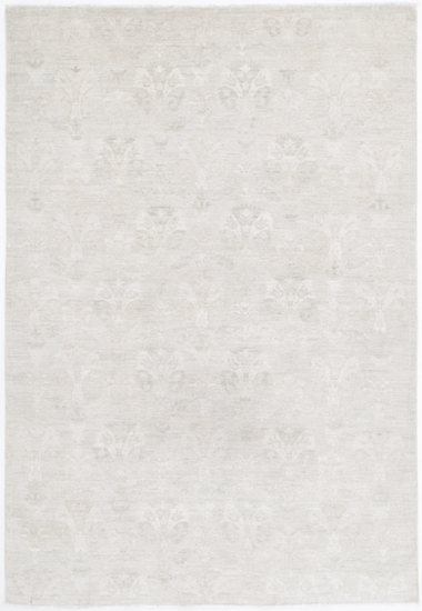 Hand Knotted Serenity Wool Rug - 4' 6" X 6' 8" 4' 6" X 6' 8" (137 X 203) / Ivory / Wool