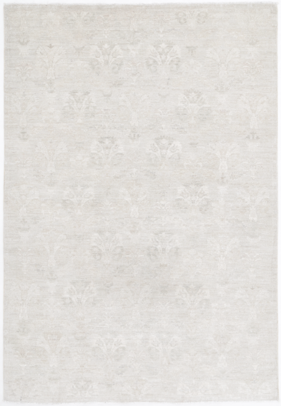 Hand Knotted Serenity Wool Rug - 4' 6" X 6' 8" 4' 6" X 6' 8" (137 X 203) / Ivory / Wool