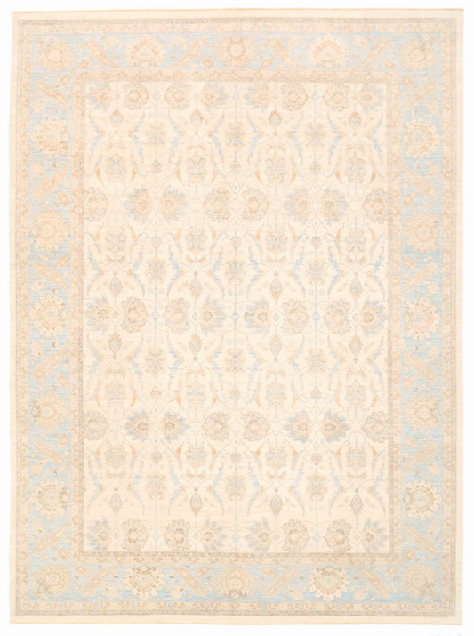 Hand Knotted Serenity Wool Rug - 10' 1" X 13' 9" 10' 1" X 13' 9" (307 X 419) / Ivory / Wool