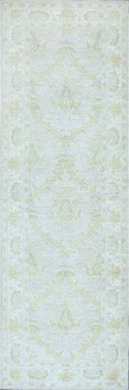 Hand Knotted Serenity Wool Rug - 3' 2" X 9' 9" 3' 2" X 9' 9" (97 X 297) / Blue / Wool