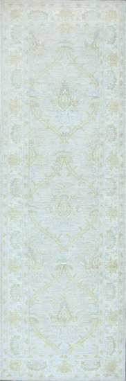 Hand Knotted Serenity Wool Rug - 3' 2" X 9' 9" 3' 2" X 9' 9" (97 X 297) / Blue / Wool