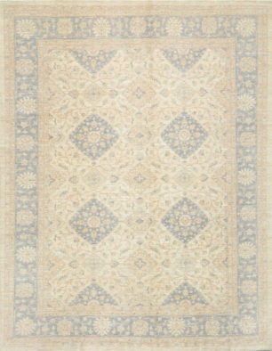 Hand Knotted Serenity Wool Rug - 9' 2" X 11' 8" 9' 2" X 11' 8" (280 X 356) / Ivory / Wool