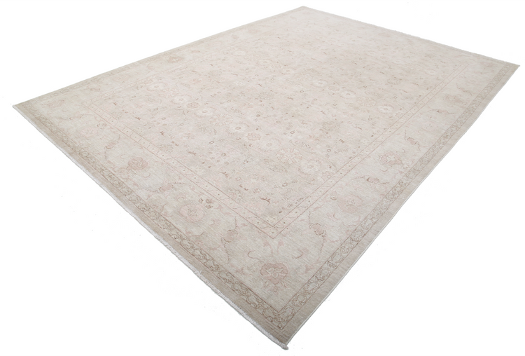 Hand Knotted Serenity Wool Rug - 8' 10" X 12' 1" 8' 10" X 12' 1" (269 X 368) / Ivory / Wool