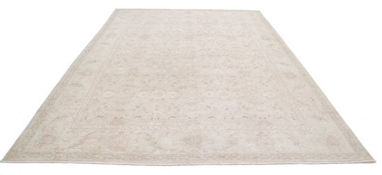 Hand Knotted Serenity Wool Rug - 8' 10" X 12' 1" 8' 10" X 12' 1" (269 X 368) / Ivory / Wool