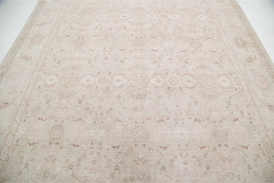 Hand Knotted Serenity Wool Rug - 8' 10" X 12' 1" 8' 10" X 12' 1" (269 X 368) / Ivory / Wool