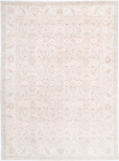 Hand Knotted Serenity Wool Rug - 8' 10" X 12' 1" 8' 10" X 12' 1" (269 X 368) / Ivory / Wool