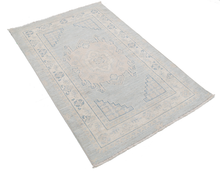 Hand Knotted Serenity Wool Rug - 3' 0" X 4' 8" 3' 0" X 4' 8" (91 X 142) / Blue / Wool