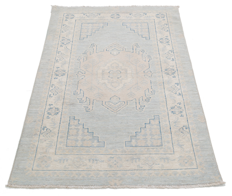 Hand Knotted Serenity Wool Rug - 3' 0" X 4' 8" 3' 0" X 4' 8" (91 X 142) / Blue / Wool