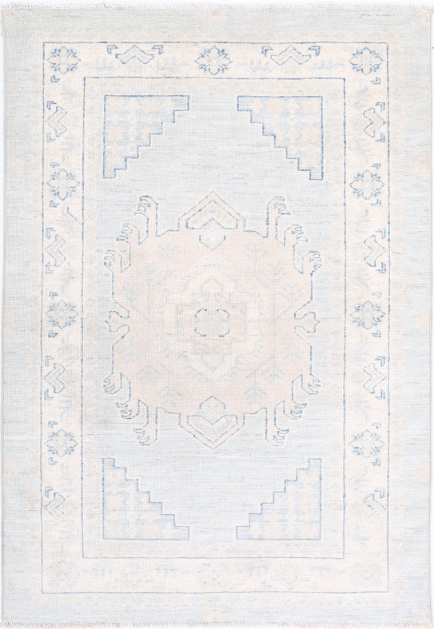 Hand Knotted Serenity Wool Rug - 3' 0" X 4' 8" 3' 0" X 4' 8" (91 X 142) / Blue / Wool