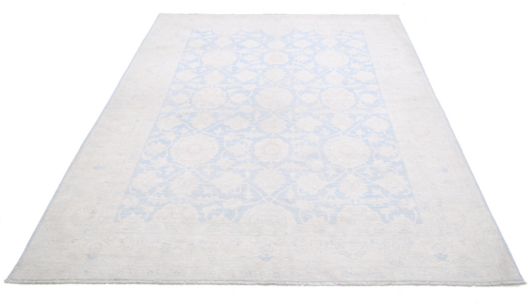 Hand Knotted Serenity Wool Rug - 6' 0" X 8' 7" 6' 0" X 8' 7" (183 X 262) / Blue / Wool