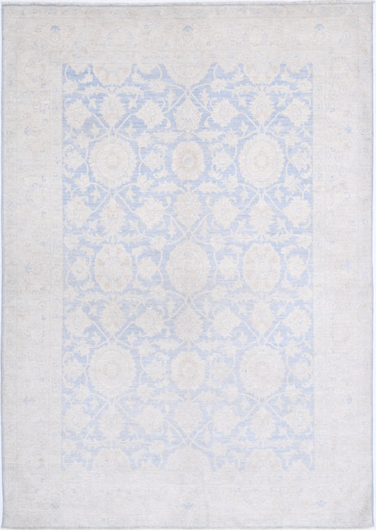 Hand Knotted Serenity Wool Rug - 6' 0" X 8' 7" 6' 0" X 8' 7" (183 X 262) / Blue / Wool