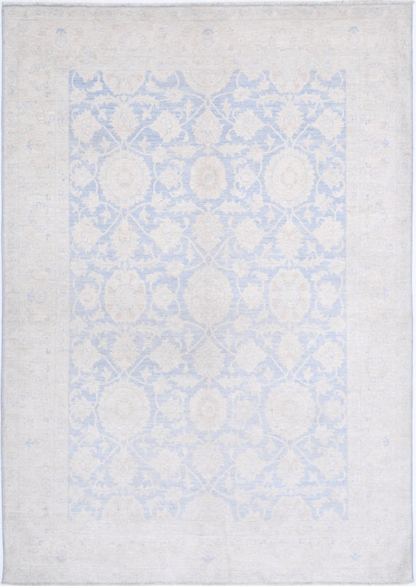 Hand Knotted Serenity Wool Rug - 6' 0" X 8' 7" 6' 0" X 8' 7" (183 X 262) / Blue / Wool