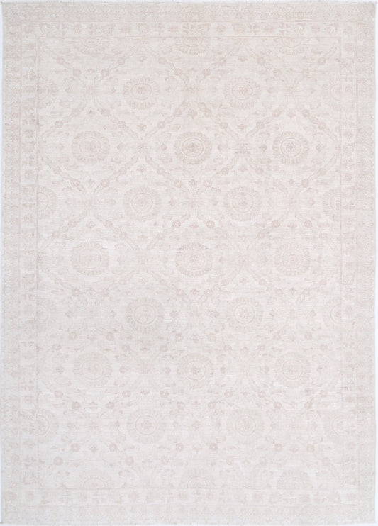 Hand Knotted Serenity Wool Rug - 6' 7" X 9' 4" 6' 7" X 9' 4" (201 X 284) / Ivory / Wool