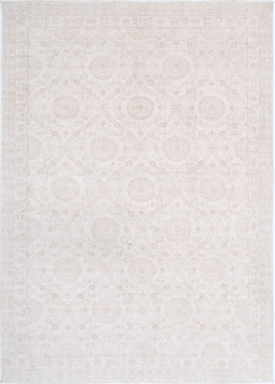 Hand Knotted Serenity Wool Rug - 6' 7" X 9' 4" 6' 7" X 9' 4" (201 X 284) / Ivory / Wool