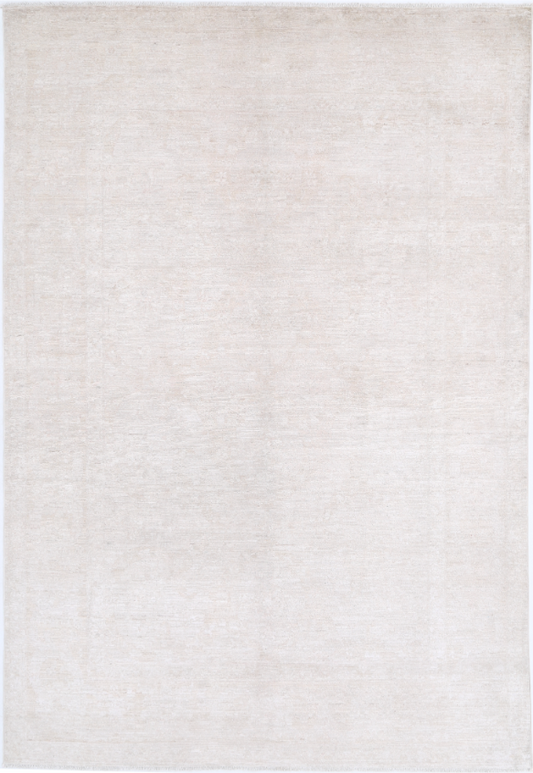 Hand Knotted Serenity Wool Rug - 5' 11" X 8' 9" 5' 11" X 8' 9" (180 X 267) / Ivory / Wool