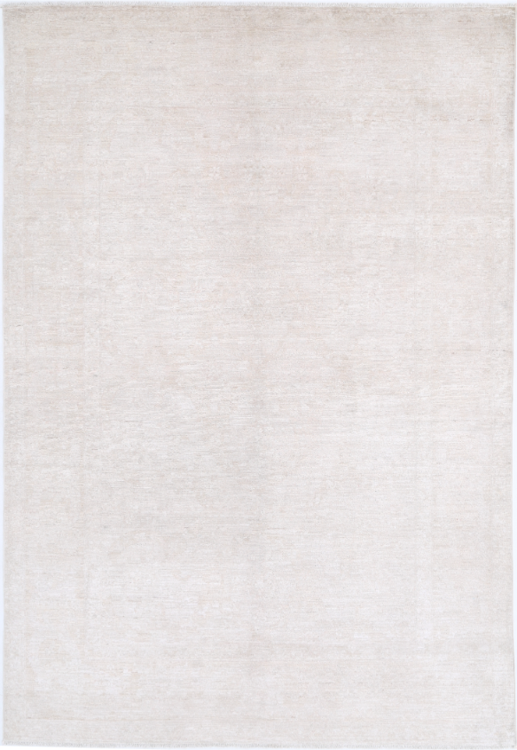 Hand Knotted Serenity Wool Rug - 5' 11" X 8' 9" 5' 11" X 8' 9" (180 X 267) / Ivory / Wool