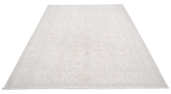 Hand Knotted Serenity Wool Rug - 6' 2" X 8' 5" 6' 2" X 8' 5" (188 X 257) / Ivory / Wool