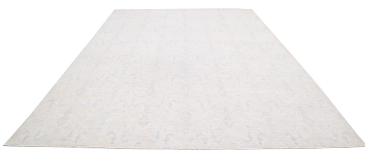 Hand Knotted Serenity Wool Rug - 9' 10" X 14' 2" 9' 10" X 14' 2" (300 X 432) / Ivory / Wool