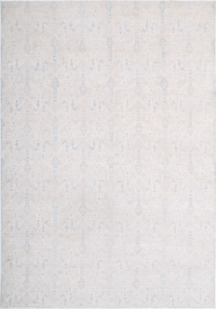 Hand Knotted Serenity Wool Rug - 9' 10" X 14' 2" 9' 10" X 14' 2" (300 X 432) / Ivory / Wool